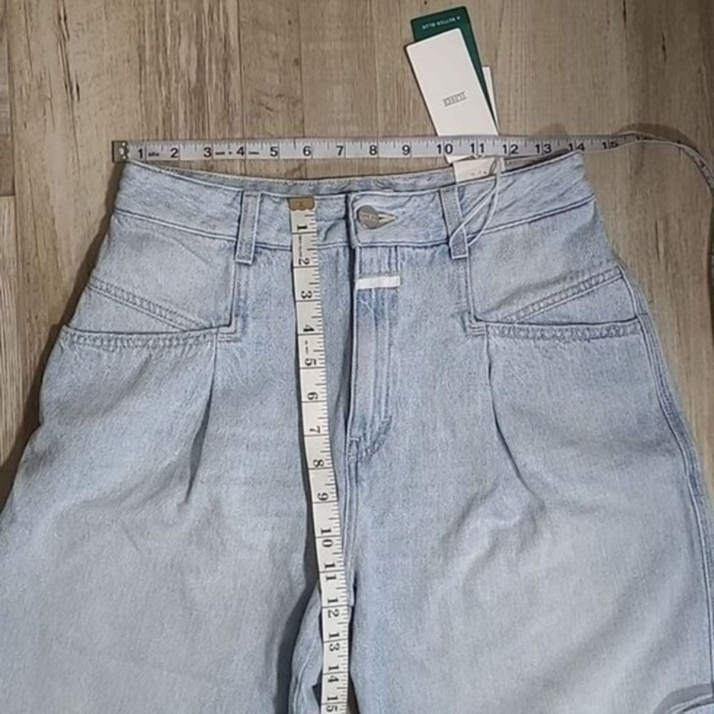 High waist Barrel jeans Closed Heritage Fit W/ 27 Light Blue Distressed NWT - Picture 4 of 13